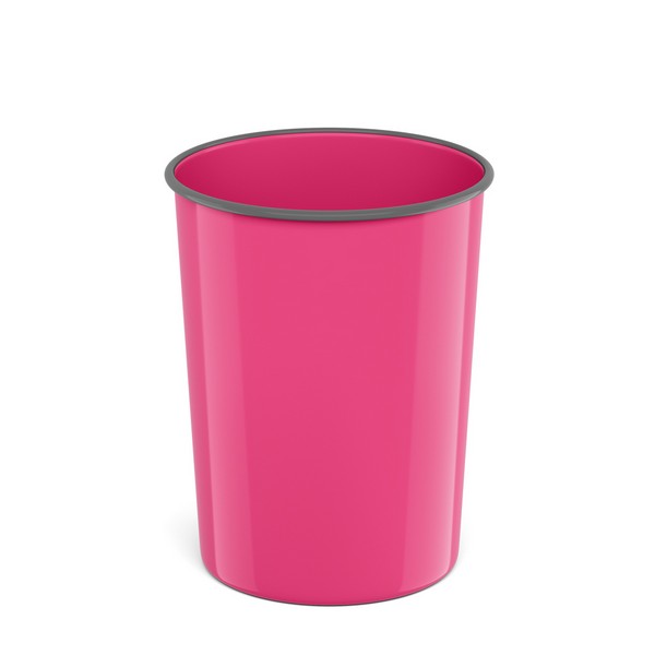 Корзина для бумаг 13.5л "Bubble Gum" литая розовая