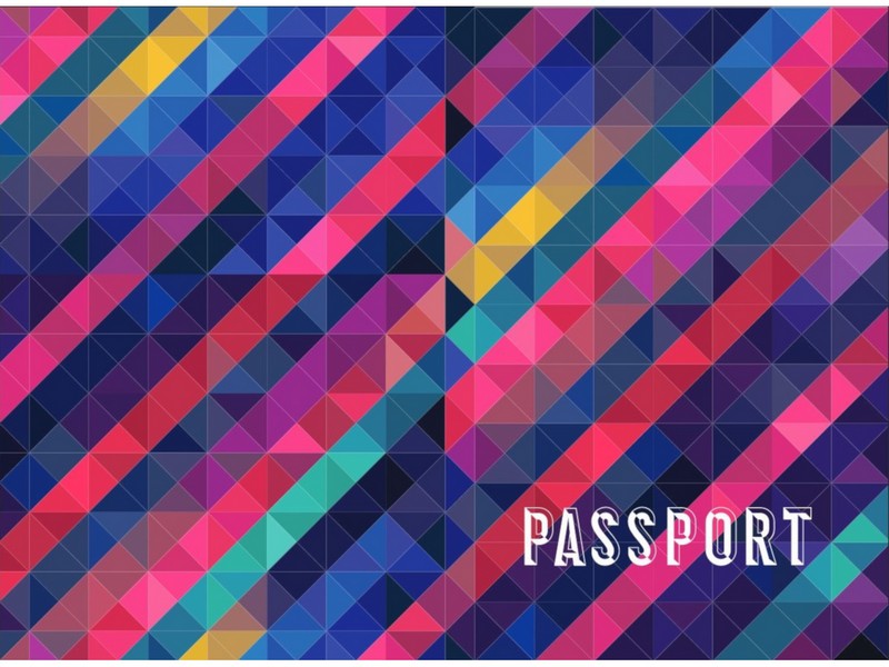 Обложка д/паспорта "Диагонали" ПВХ