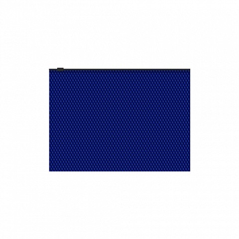Папка на молнии B5 PVC Zip Diamond Total Blue синяя 12/