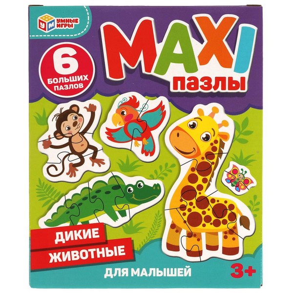 Пазлы макси "Дикие животные"