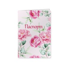 Обложка д/паспорта "Цветы" ПВХ