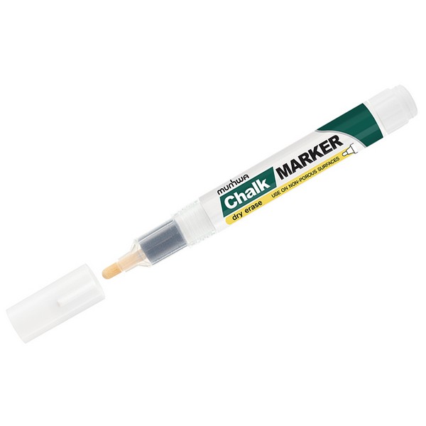 Маркер меловой 3 мм "Chalk Marker" белый спиртовой