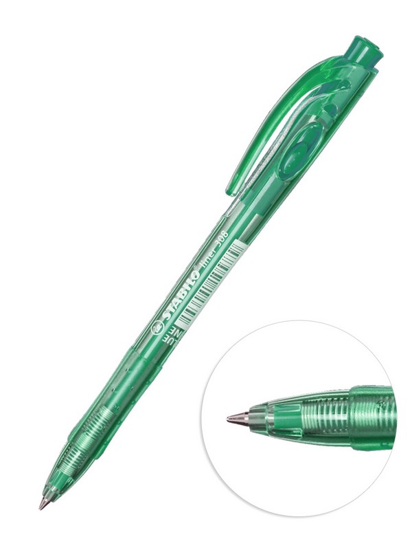 Ручка шар. авт. синяя 0,38мм "liner 308 F" зеленая /10/