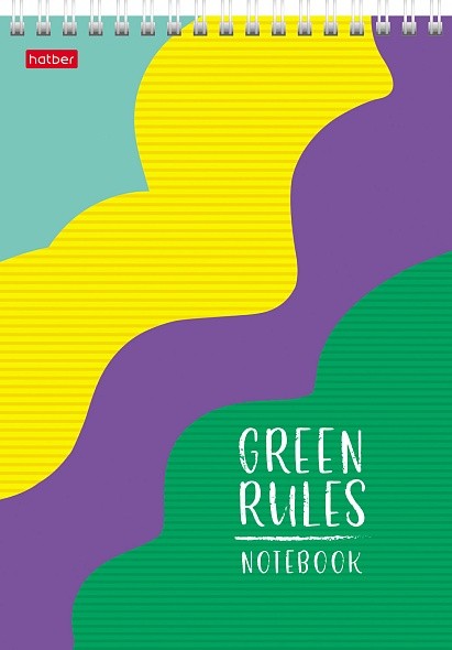 Блокнот А5  96л. спираль "Green Rules" тонир.блок /48/