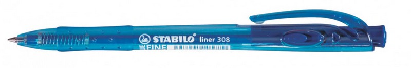 Ручка шар. авт. синяя 0,38мм "liner 308 F" синяя /10/