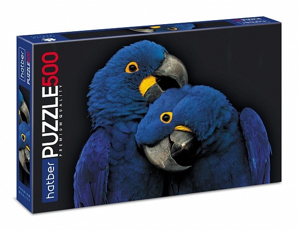 Пазлы  500эл (330*480) "Два синих попугая" Premium