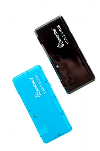 USB-хаб 4порта пассивный Smartbuy 6110 USB2.0 8см черный