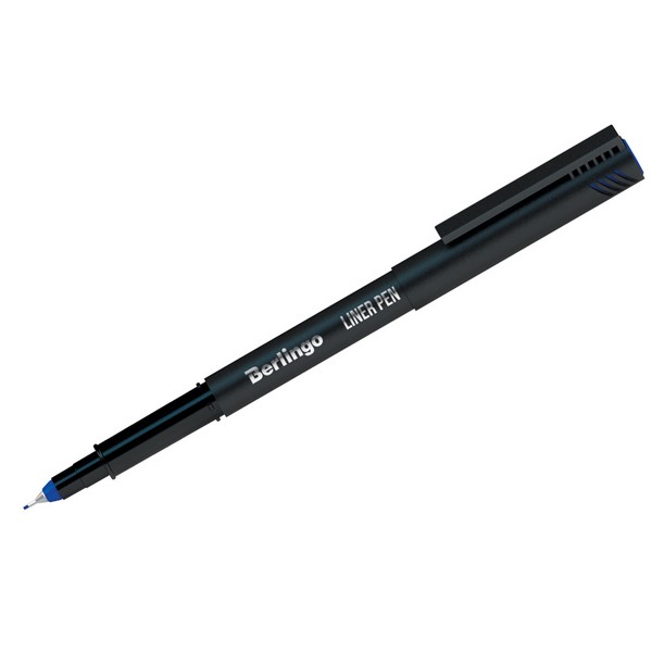 Ручка капиллярная синяя 0,4мм "Liner pen" /12/
