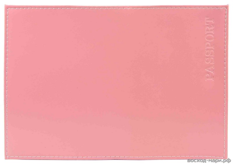 Обложка д/паспорта нат.кожа "Шик" розовый