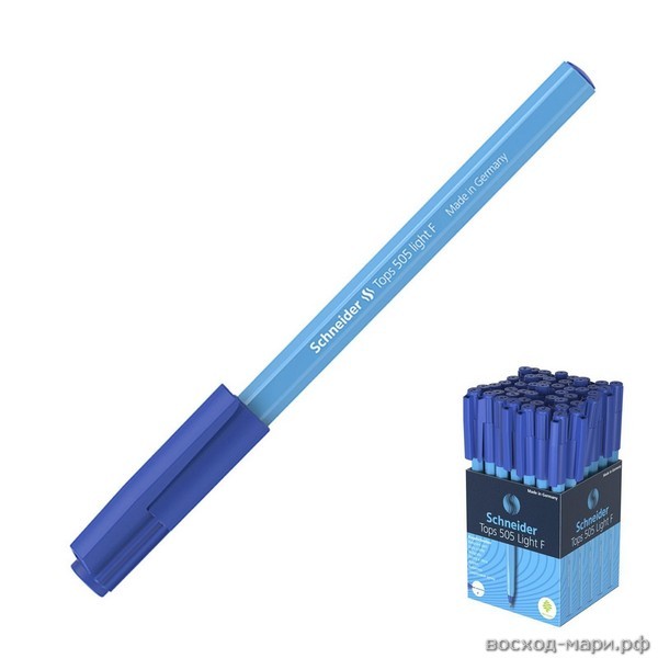 Ручка шар. синяя 0.8мм "Tops 505 F Light Blue" /50/