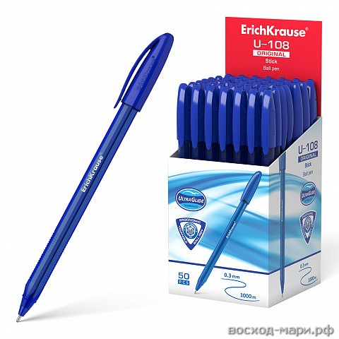 Ручка шар. синяя 1,0мм "U-108 Original Stick " /50/