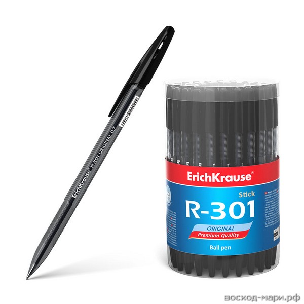 Ручка шар. черная 0,7мм "R-301 Original Stick" /60/