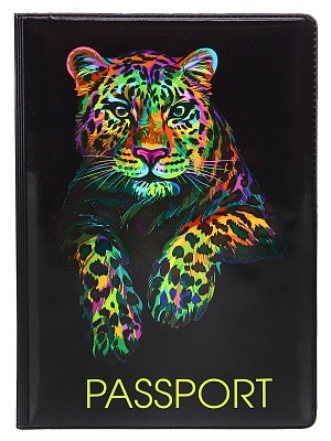 Обложка д/паспорта "Леопард" ПВХ