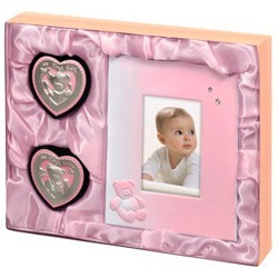 Рамка д/фото 10х15 стекло "Hannah" розовый +две шкатулки