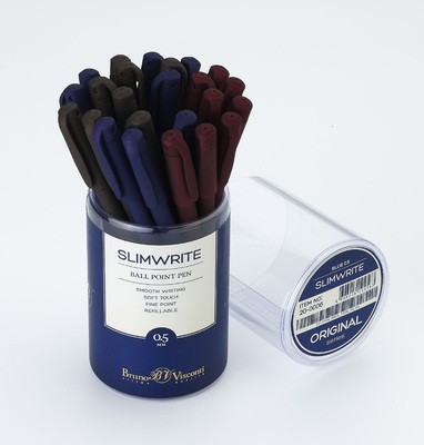 Ручка масл. синяя 0,5мм "SlimWrite Original" /24/