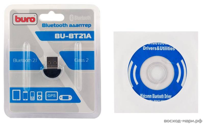USB-адаптер Bluetooth2.1 Buro USB2.0 черный